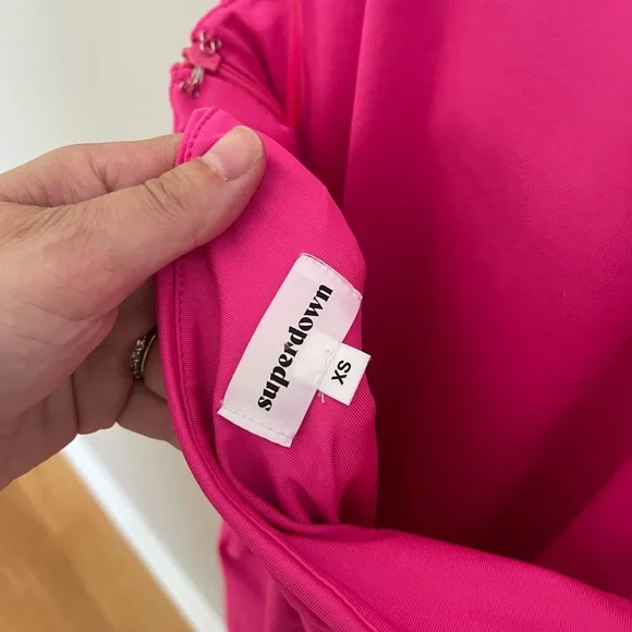 Superdown Revolve Mallory High Neck Dress Hot Pink XS - Picture 5 of 5
